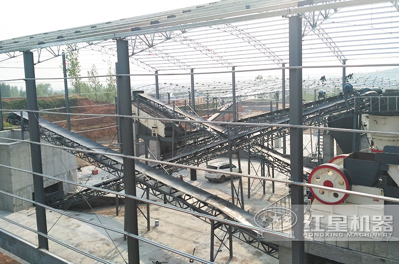 河卵石、青石破碎生產線現場3