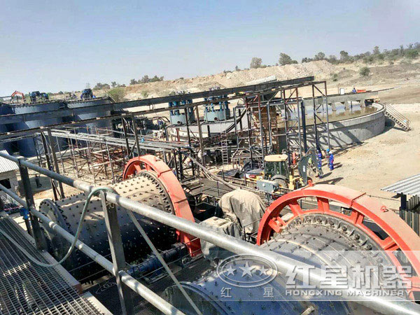 江西200噸銅礦選礦生產(chǎn)線現(xiàn)場