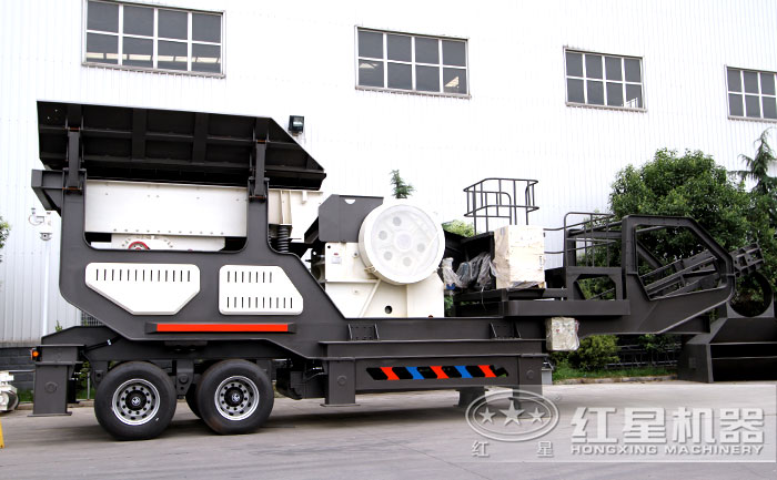 移動大型石頭粉碎機:搭載鄂破機 移動大型石頭粉碎機:搭載鄂破機