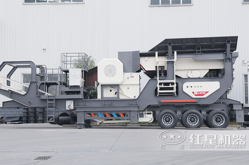 車載移動碎石機：移動顎破機，石頭一段粗碎加工