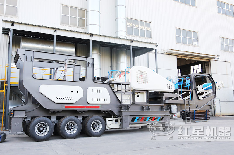 新型移動破碎機,輪胎式、半掛車牽引行駛 新型移動破碎機,輪胎式、半掛車牽引行駛