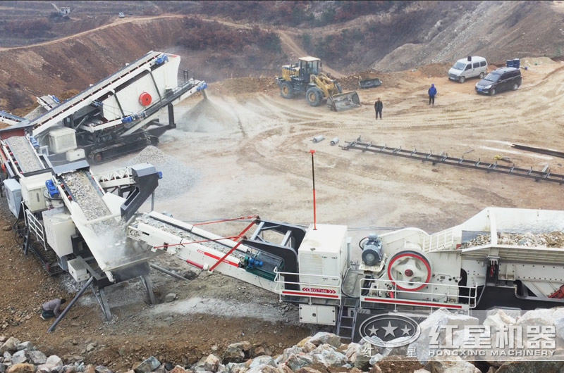 大型環保車載移動磕石機