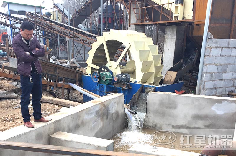 洗砂現場，建設沉淀池