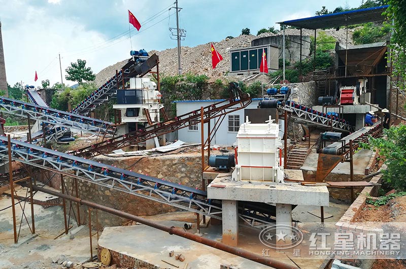 時產100噸制砂生產線現場