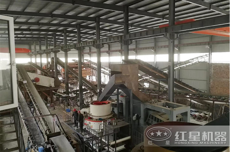 大型室內干法制砂生產線現場 大型室內干法制砂生產線現場