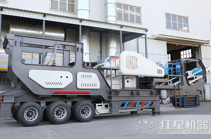 移動顎式石子破碎機圖片、進料粒度大